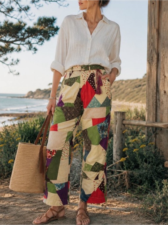 Kimchi Blue Pants - Kimchi Blue Micki Patchwork Cargo Pant
